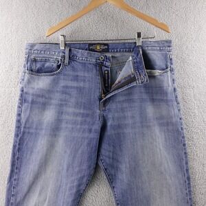 Lucky Brand 429 Classic Straight Jeans Mens 42x32 Light Wash Denim Pants
